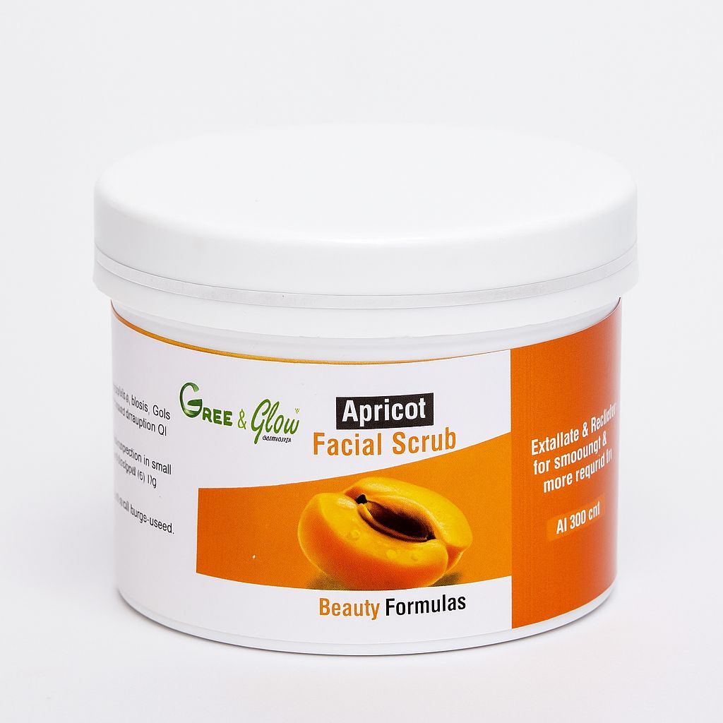 Green & Glow Apricot Facial Scrub – Deep Exfoliation for Smooth, Radiant Skin (100ml)